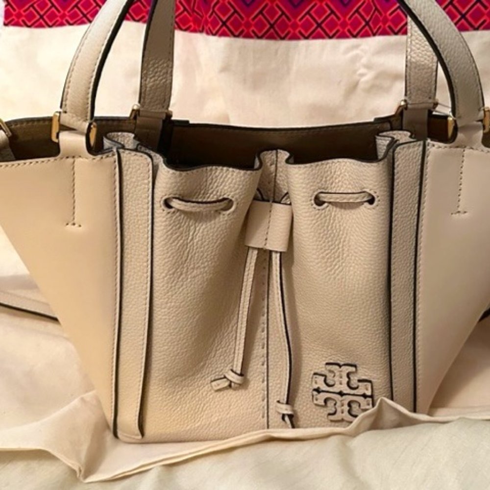 Tory Burch Medium McGraw Dragonfly Leather Tote, NWT